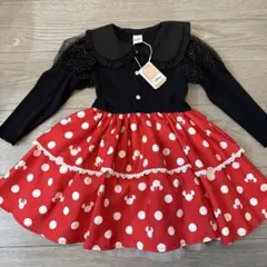 ミニーマウス ドット柄 ワンピース 90