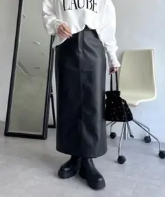 prose verse プロズヴェール 合皮ナロースカート