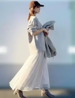 ニットプリーツスカート