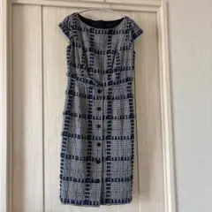 TOCCA ネイビー チェック柄 ワンピース