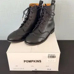 美品　POMPKINS ブラックブーツ 21cm