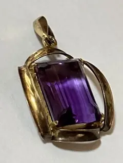 K18G　アメジスト　ペンダントヘッド　アクセサリー