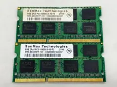 ノートPC用メモリ 8GB×2 (合計16GB) PC3-10600S