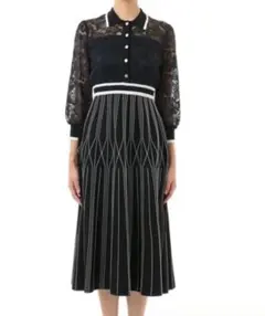 diagram ダイアグラム　レースストライプラインワンピース　サイズ36