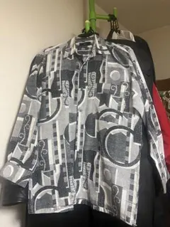 古着 総柄シャツ 幾何学