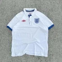 希少！00s umbro england代表　刺繍　ポロシャツ　ベッカム　在原のサムネイル
