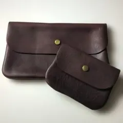 【本皮小物入れ】DURAM FACTORY フラップポーチB フラップポーチC