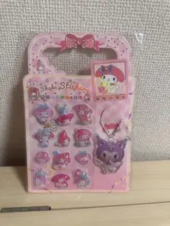 サンリオキャラクターシールセットとキーホルダー付き