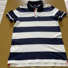 TOMMY HILFIGER ボーダー ポロシャツ ネイビー ホワイトのサムネイル