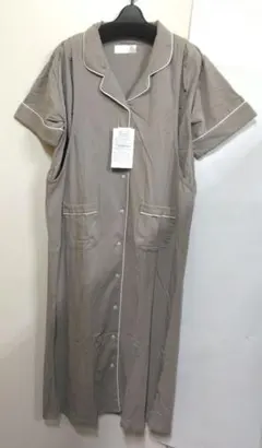 s*a様 訳あり新品、授乳口付きマタニティーグレー系ワンピース　Lサイズ