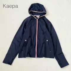 【ケイパ】ドライメッシュフーディー パーカー 長袖 刺繍 スポーツウェア 紺 Mのサムネイル