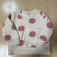 水玉　ドット柄　トレーナー　90