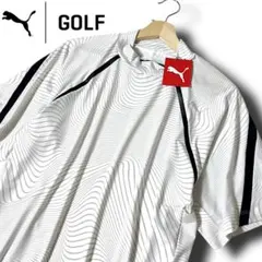 XL プーマゴルフ ストレッチスムーステックカット モックネック 半袖シャツ 白
