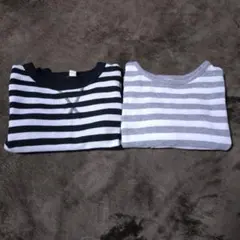 ベビー服 ボーダー 長袖Tシャツ 2点セット