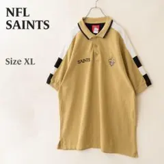 NFL Saints ニューオーリンズ セインツ 鹿の子 ポロシャツ XLのサムネイル