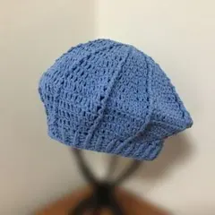 ハンドメイド 季節を問わず被れるコットンベレー帽