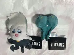 新品アースラ＆フロットサムジェットサムディズニーヴィランズみにわるずマスコット②