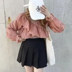 お値下げ中　apres jour フリルクロスブラウス