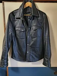 リアルレザー ウエスタンシャツ 肉厚レザー