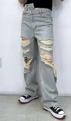 X-girl DISTRESSED DENIM PANTS ダメージデニムパンツ