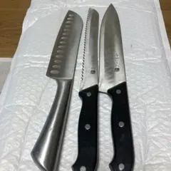 包丁 3本セット 三徳包丁 パン切り包丁 ステンレスのサムネイル