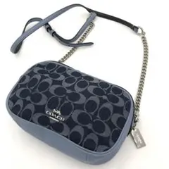コーチ COACH ショルダーバッグ シグネチャー デニム ブルー 斜めがけ