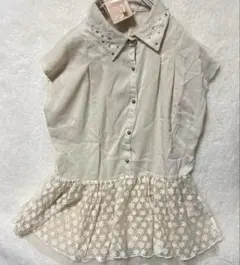 LIZ LISA アイボリー フリルシャツ　リズリサ　チュール