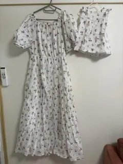 本日値下げしてます‼️プティマイン LIEN 花柄ワンピース babyセットアップ