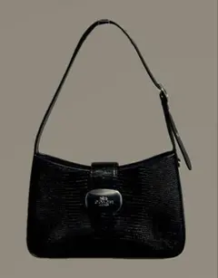 COACH エライザショルダーバッグ ブラック レザー