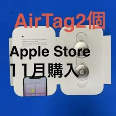 【11月購入】 AirTag/エアタグ本体2個◆箱/説明書付◆未使用品