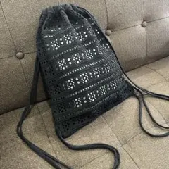 ナップサック メッシュ クロシェ編み y2k グランジ かわいい 韓国