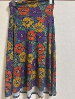 Lularoe フラワープリント フレアスカート XS