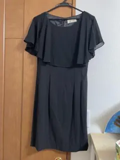 【クリーニング済み】ブラックフォーマル ワンピース ドレス 半袖 冠婚葬祭
