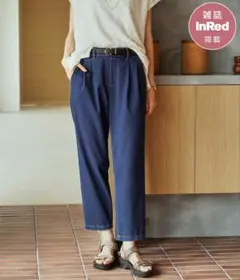 ikka 【雑誌InRed6月号掲載】GOKU楽パンツ 冷感テーパード 接触冷感のサムネイル