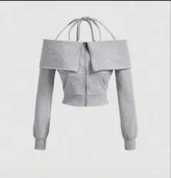 SHEIN オフショルダーパーカー