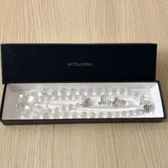 水晶３点セット ネックレス ブレスレット イヤリング 三越 新品未使用