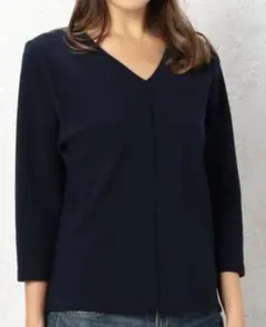 green label relaxingジョーゼット ボンディング Vカットソー