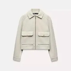 ソフトジップアップジャケット/エクリュ/ZARA