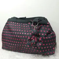 LeSportsac　ボストンバッグ　トートバッグ　軽量　ナイロン　チャーム付き