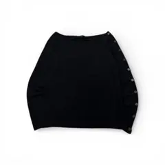 【レディース 】BURBERRY LONDON カットソー ロゴ刺繍 黒 S