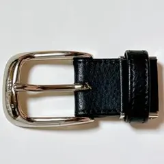 KENZO　紳士ベルト　バックルのみ　黒　シルバー金具　スペア　ケンゾー　小物