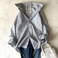 極美品☆フランク＆アイリーン BALLY スキッパーシャツ ギンガムチェック