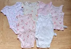 ユニクロ ベビー 肌着 ボディスーツ メッシュ 80 6枚セット