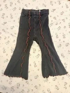 MARKEY'S人気メローリブフレアパンツ 黒　90