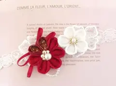 ベビーヘアーバンド　髪飾り　袴　100日祝い　お宮参り　お食い初め　七五三