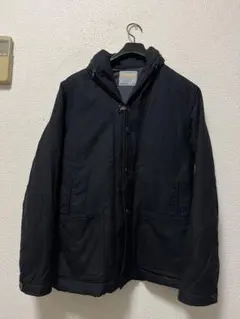 ビームスプラス　防風ウインドストッパー　ショールカラージャケット　/S　中綿　紺