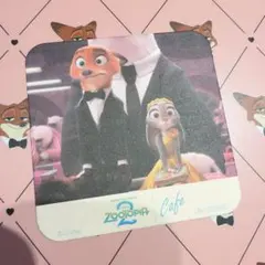 ズートピア2 コースター　オーマイカフェ　ニック　ジュディ　特典