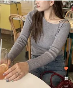 nugu ワンショルダー長袖T