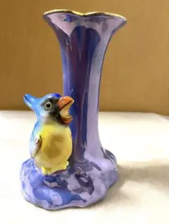 オールドノリタケ　鳥フィギア　アールデコ　一輪挿し　花瓶のサムネイル