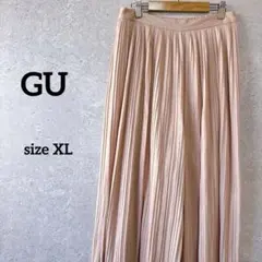 ジーユー GU イージープリーツパラッツォパンツ XL ピンク 大きめサイズ